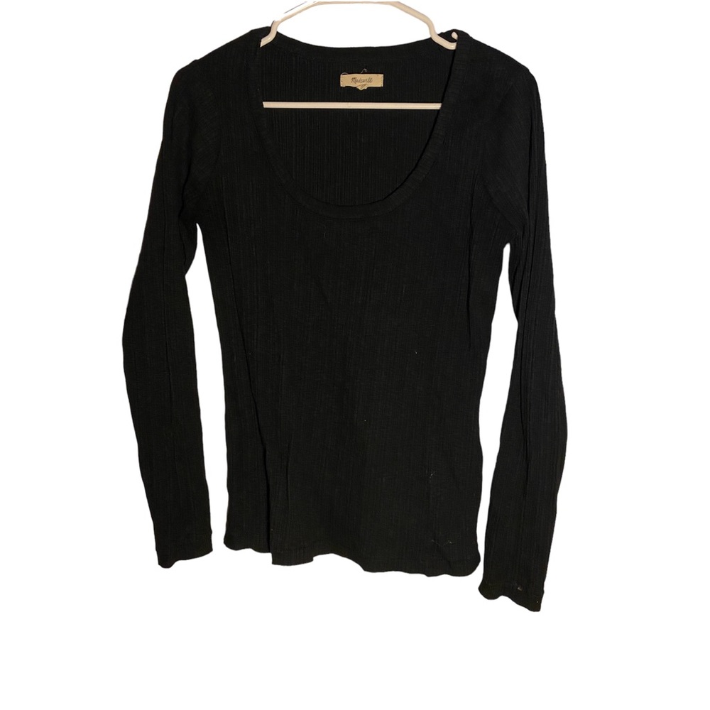 Madewell ribbed U-neck long sleeve